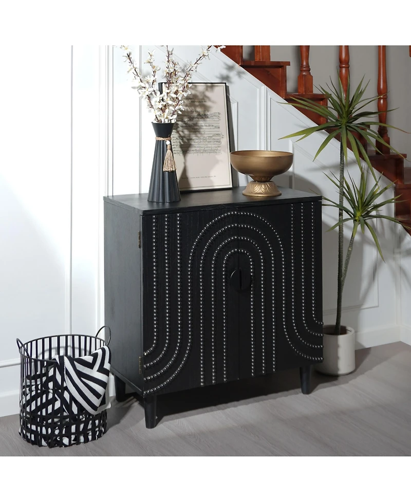 Flynama Modern Wood Storage Cabinet 30in Decorative Door Accent Sideboard For Bedroom Entryway