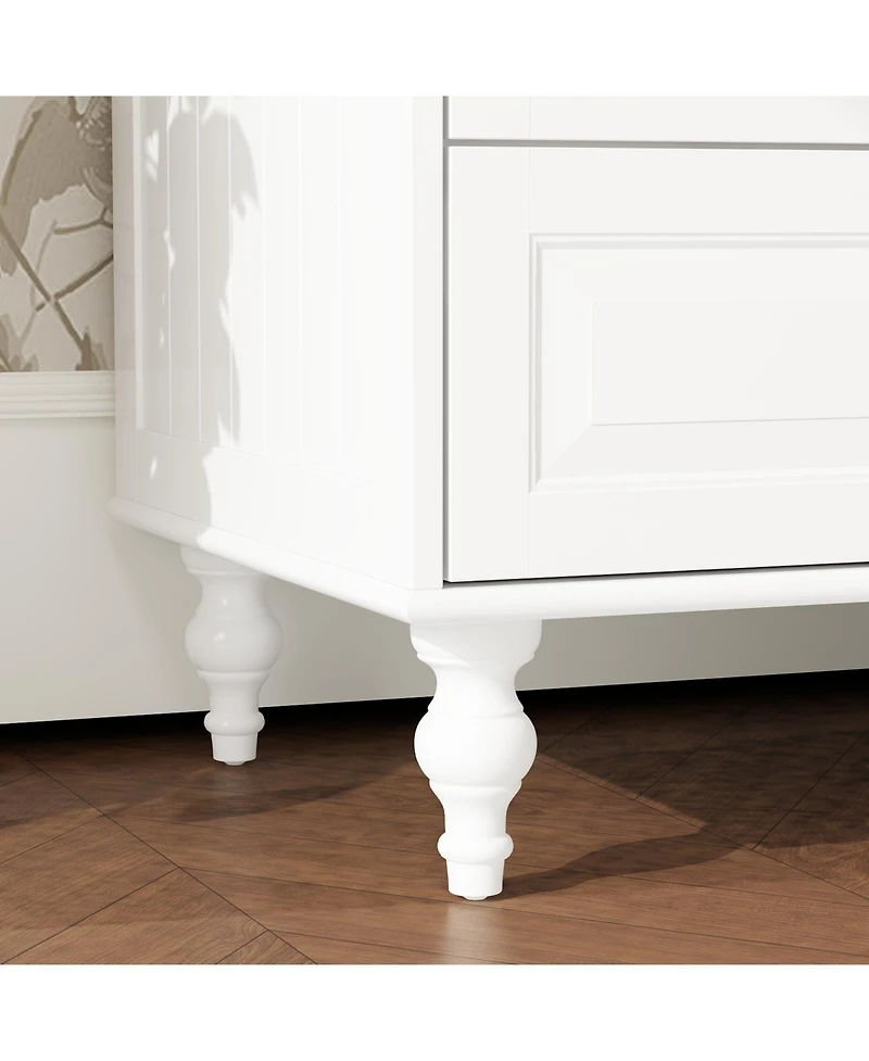 Homsee Big Wardrobe Armoires With Mirror, Drawers, Shelves.