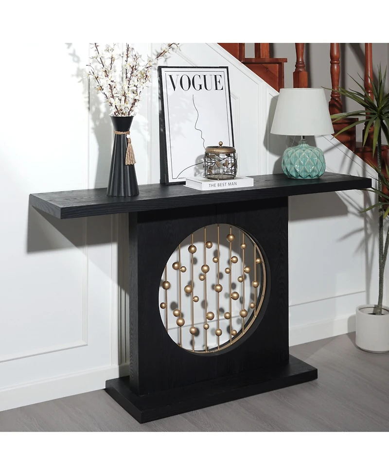 Flynama 56in Modern Console Table Gold Accent Narrow Entryway Sofa Table