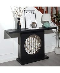 Flynama 56in Modern Console Table Gold Accent Narrow Entryway Sofa Table