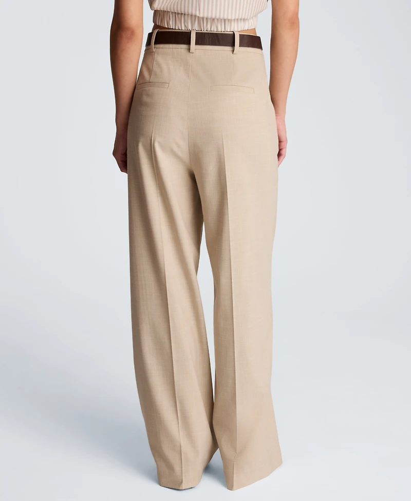 Kenneth Cole Women's High Rise Wide Leg Pants