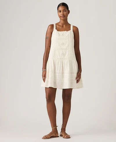 Levi's Women's Kate Embroidered Square Neck Mini Dress