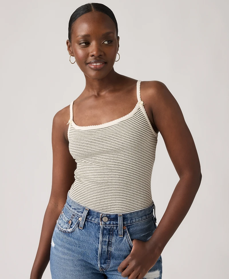 Levi's Women's Sweetie Floral Pointelle Cotton Cami Top