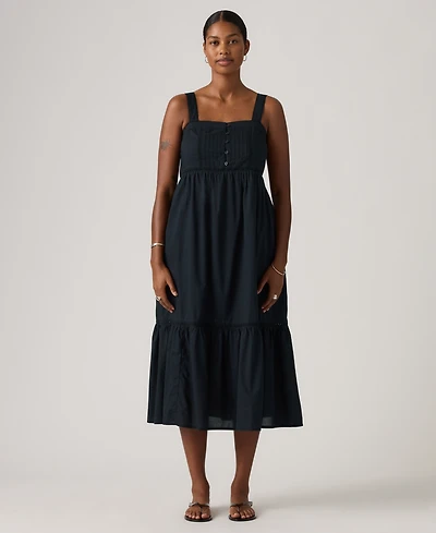 Levi's Women's Mimi Square Neck Tiered Midi Dress