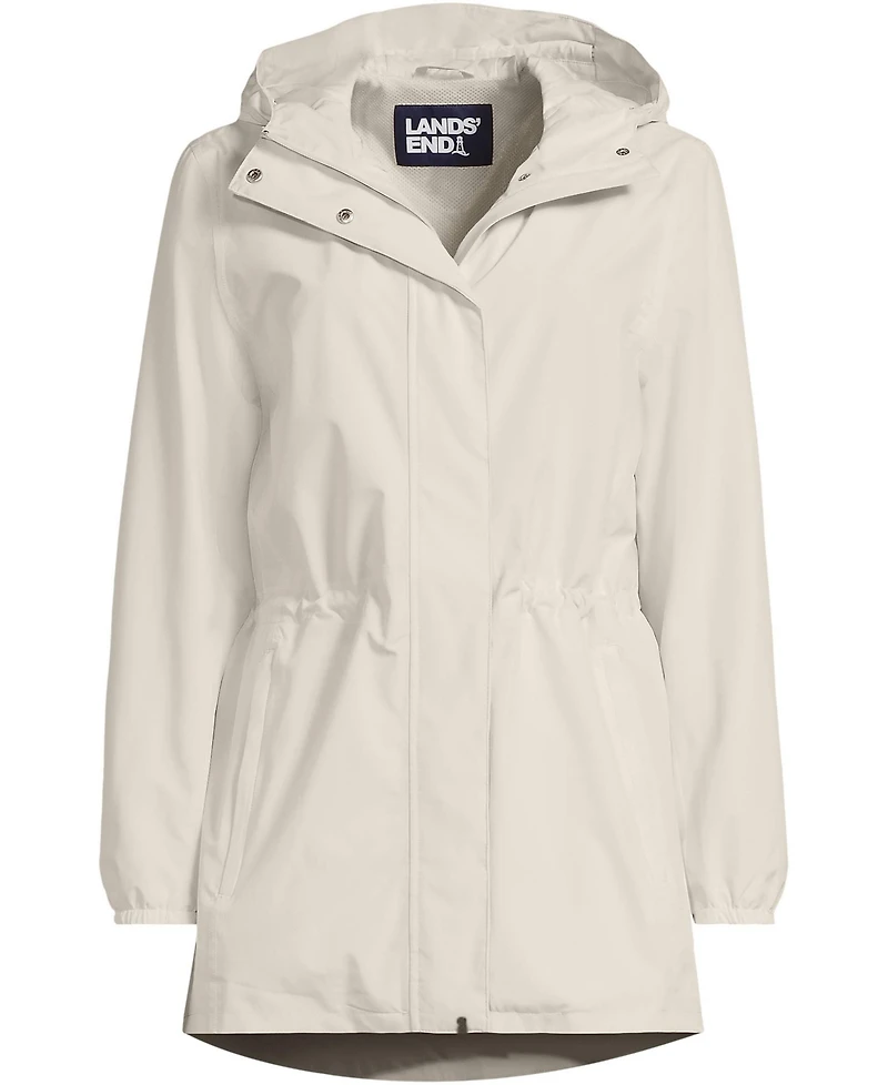 Lands' End Women's Plus Squall Packable Waterproof Raincoat