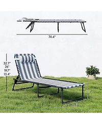 Outsunny Chaise Lounge Pool Chair, Folding, Reclining
