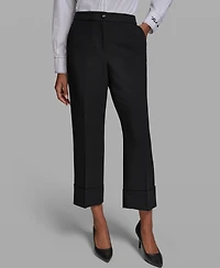Karl Lagerfeld Paris Women's Mid-Rise Ankle Length Pants