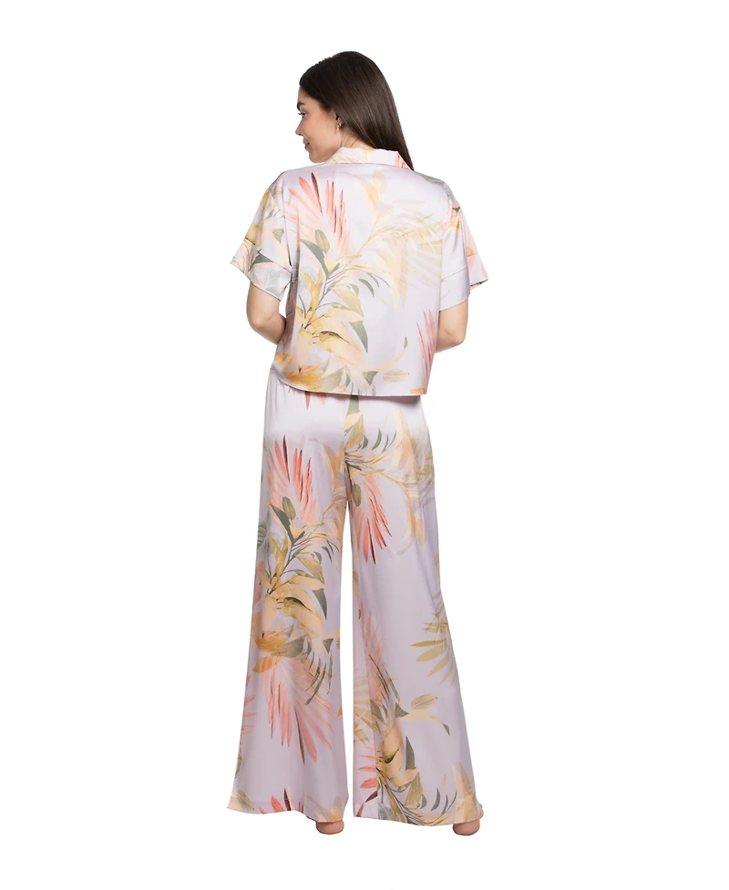 Midnight Bakery Women's Short-Sleeve Top and Pull-On Pajama Pants, 2Pc Set