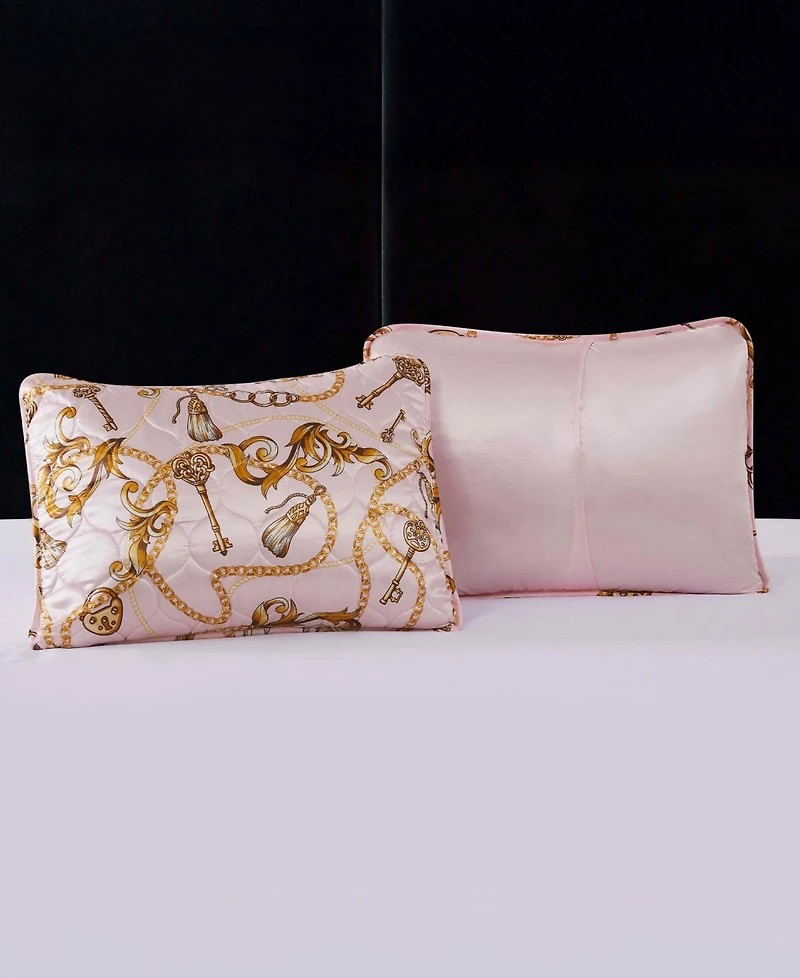 Baby Phat Printed Satin Chain 3-Pc. Quilt Set, Full/Queen