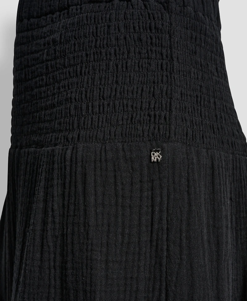 Dkny Jeans Women's Smocked-Waist Tiered Maxi Skirt