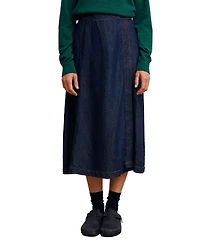 Celtic & Co. Women's Midi Wrap A-Line Denim Skirt