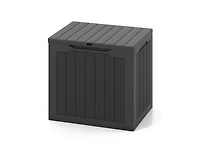 Clihome Outdoor Storage Box 25 Gallon Deck with Lockable Lid and Wicker-woven