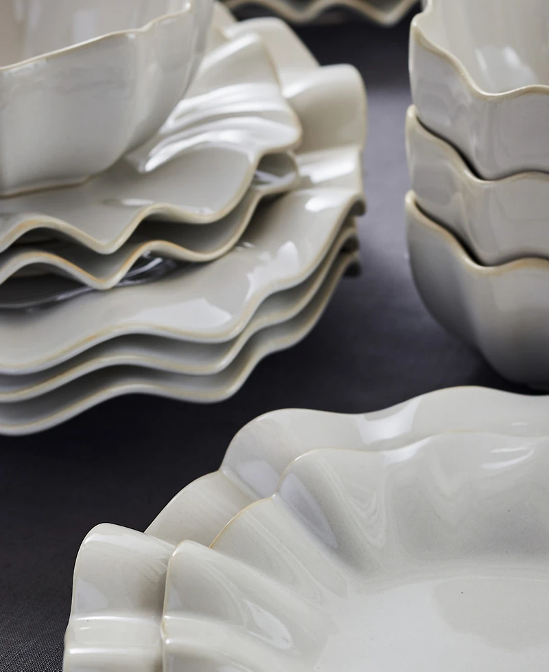 Marchesa Lotus Stoneware 12-Pc. Dinnerware Set, Service For 4