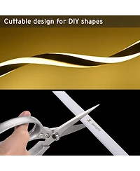 DELight 100FT Warm White Neon Rope Lights with 2" Plastic U Channel System 10PCS,Remote Control Ac 110V Waterproof Dimmable Cuttable Del-D1M100W