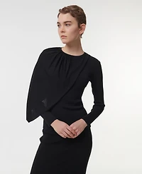 Leem Women's Knitted Scarf Detail Top