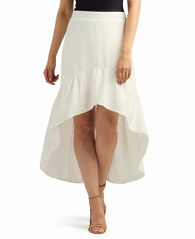 Bcx Women's Dobby Stripe High-Low Skirt