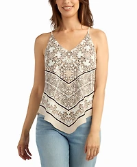 Bcx Women's Printed V-Neck Top