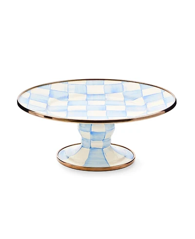 MacKenzie-Childs Sky Check Mini Pedestal Platter