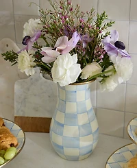 MacKenzie-Childs Sky Check Tall Vase