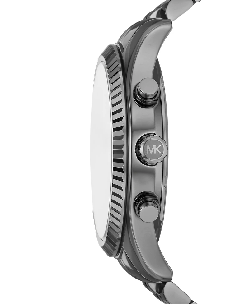 Michael Kors Men's Lexington Automatic Three-Hand Gunmetal Stainless Steel Watch 45mm