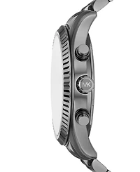 Michael Kors Men's Lexington Automatic Three-Hand Gunmetal Stainless Steel Watch 45mm
