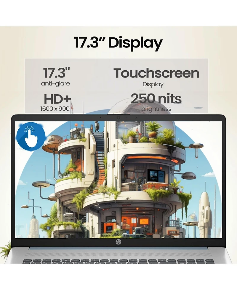 Hp Essential 17.3" Laptop – Ryzen 5 7430U, 32GB Ram, 512GB Ssd, Radeon Graphics, Windows 11 Pro, Hd+ 60Hz