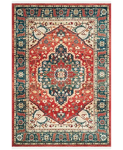 Lauren Ralph Lauren Chloe LRL1221A Red and Navy 8' X 10' Area Rug
