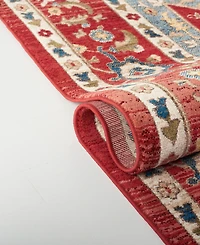 Lauren Ralph Lauren Camille LRL1225A Red and Navy 9' X 12' Area Rug