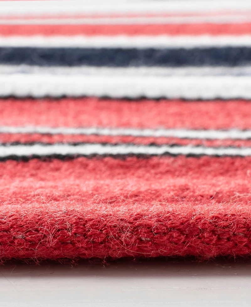 Lauren Ralph Lauren Leopold Stripe LRL2462E Red 5' X 8' Outdoor Area Rug