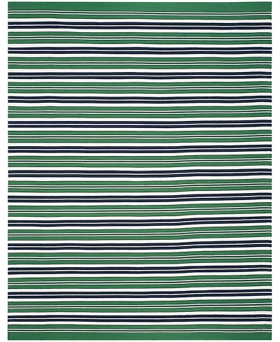 Lauren Ralph Lauren Leopold Stripe LRL2462K Green 8' X 10' Outdoor Area Rug