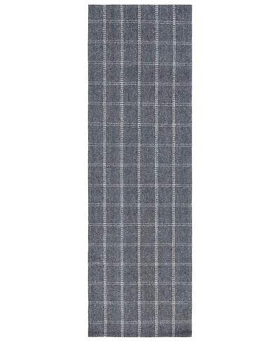 Lauren Ralph Lauren Tamworth Check LRL6450A Charcoal 2'6" X 8' Runner Area Rug