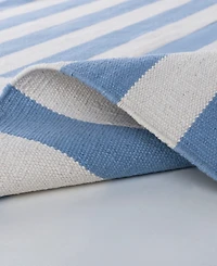 Lauren Ralph Lauren Ludlow Stripe LRL7350B Chambray 4' X 6' Area Rug