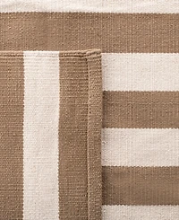 Lauren Ralph Lauren Ludlow Stripe LRL7350C Sepia 2'3" X 8' Runner Area Rug