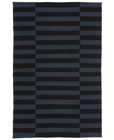 Lauren Ralph Lauren Ludlow Stripe LRL7350E Onyx 4' X 6' Area Rug