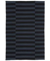 Lauren Ralph Lauren Ludlow Stripe LRL7350E Onyx 4' X 6' Area Rug