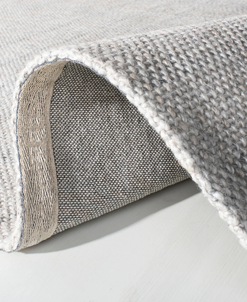 Lauren Ralph Lauren Miles Stripe LRL6400C Silver 2'6" X 8' Runner Area Rug