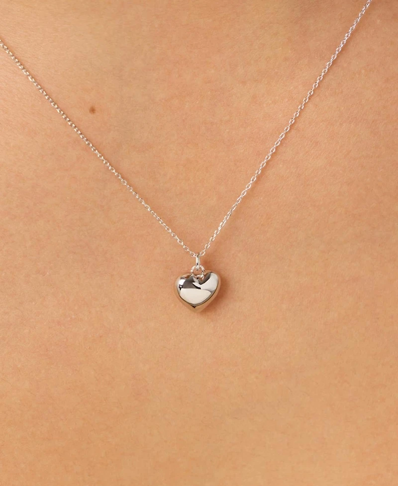 Ana Luisa Lev Silver Small Heart Necklace