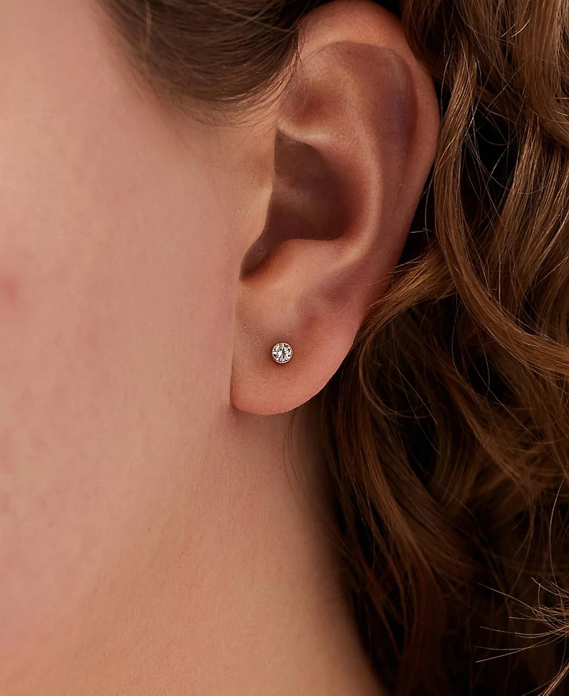 Ana Luisa Gold-Plated Invisible Small Stud Earrings