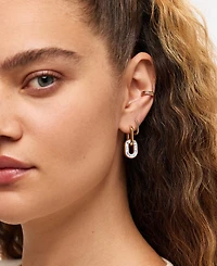 Ana Luisa Ash Double Gold-Plated Marble Blue Double Hoop Earrings