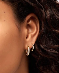 Ana Luisa Kira Slim Gold-Plated Hoop Earrings