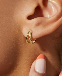 Ana Luisa Jesse Small Gold-Plated Hoop Earrings