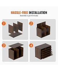 Sugift 12 Compartment Literature Organizer With Adjustable Shelves for Office and Home