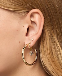 Ana Luisa Tia Medium Gold-Plated Hoop Earrings