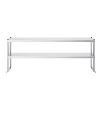 Sugift Adjustable Stainless Steel Double Overshelf 12 x 72 in for Kitchen and Workshop