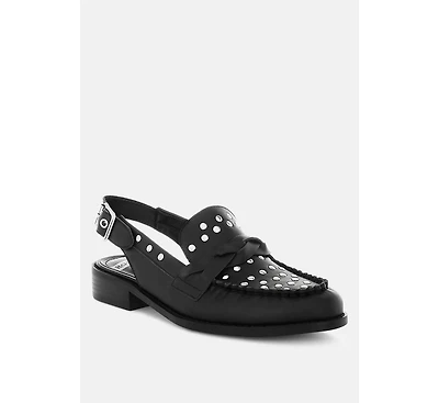 Rag & Co Womens Remykin Braided Penny Strap Loafers