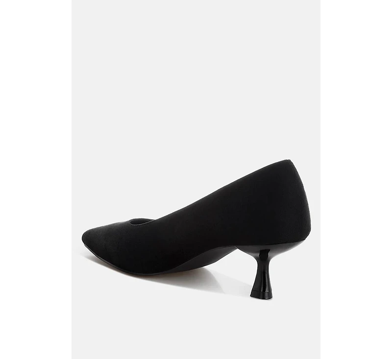 London Rag Women's Nivara Pointy Toe Kitten Heels