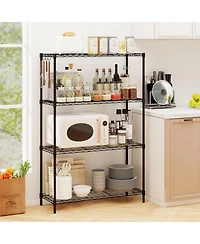 Sugift 4-Tier Metal Storage Shelving Unit with V-Shaped Wire Rack and 1000 Lbs Capacity
