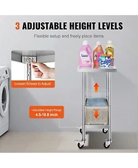 Sugift Stainless Steel Work Table 24 x 18 x 38 in Adjustable Height for Commercial Kitchen