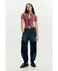 Desigual Women's Iridescent T-shirt Zipper