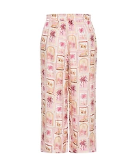 City Chic Women's Postcard Soiree Print Wide Leg Pant